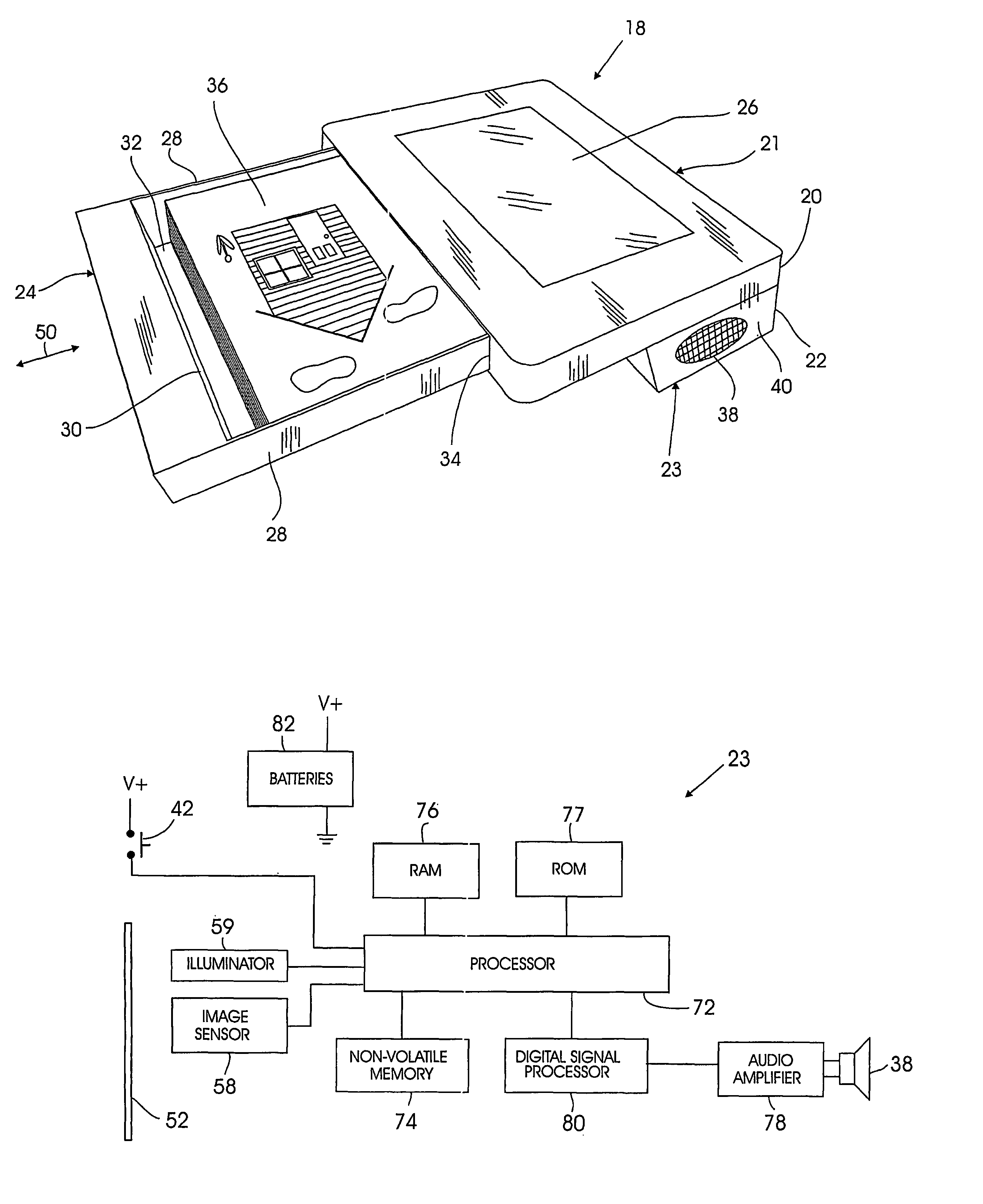 Picture changer with recording and playback capability