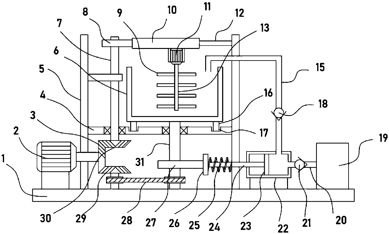 Liquid medicine stirring apparatus for gene engineering