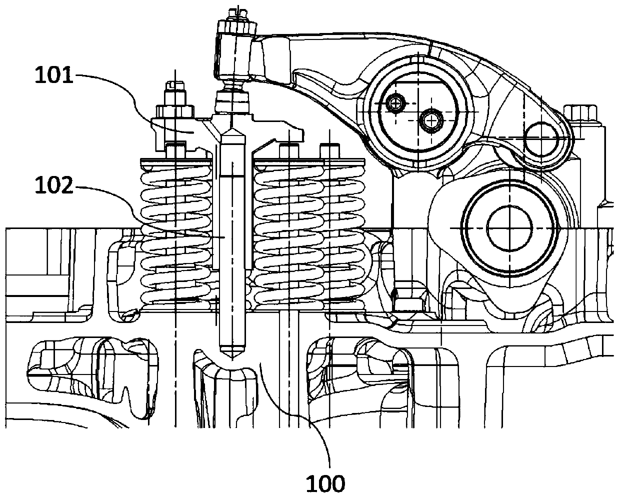 Hollow valve bridge guide rod