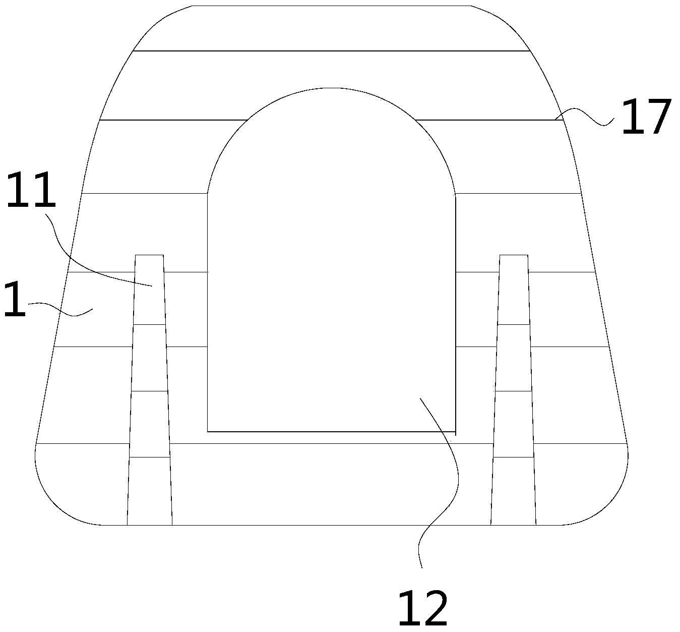 Zero-incisure cervical fusion cage with self-stabilization ridges