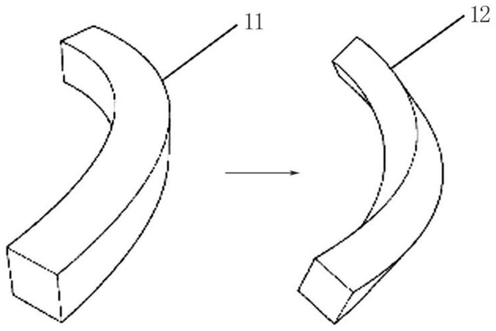 Curved wood component cutting system and method