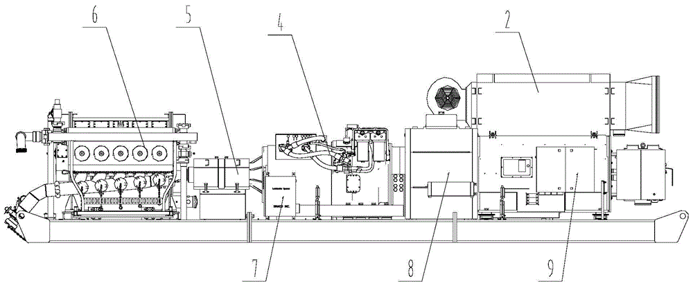 Fracturing pump transmission system and electric fracturing pry