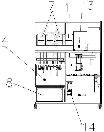 Integrated rice and noodle vending machine