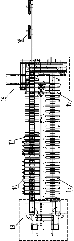 Conveying system for electrophoretic painting production of ultralong heavy workpieces