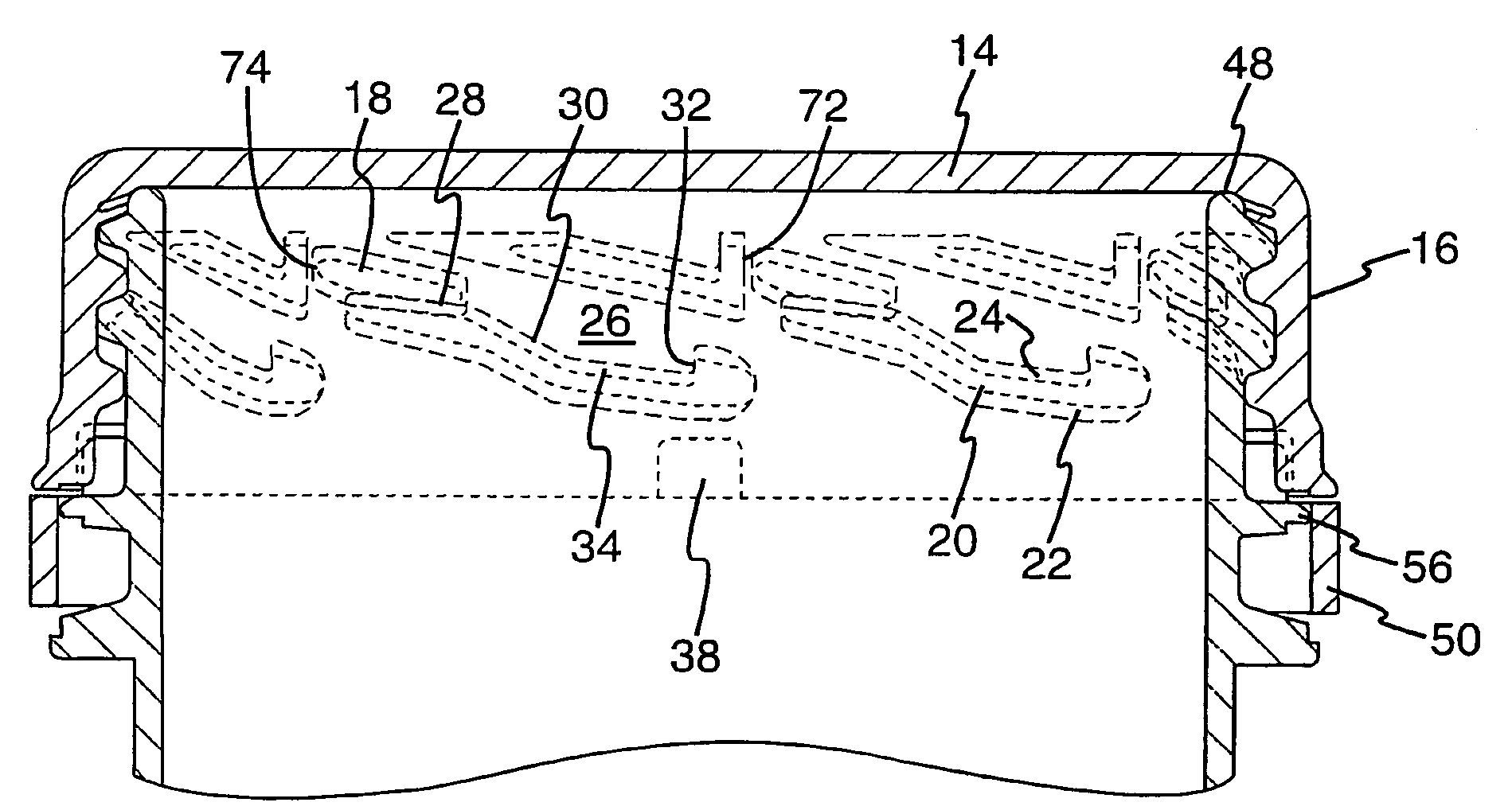 Closure assembly for a wide mouth vessel