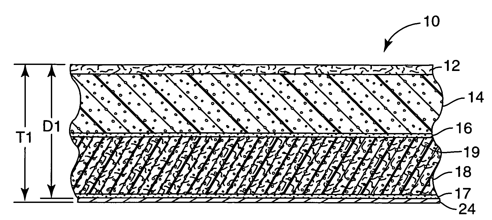 Sound absorptive multilayer composite