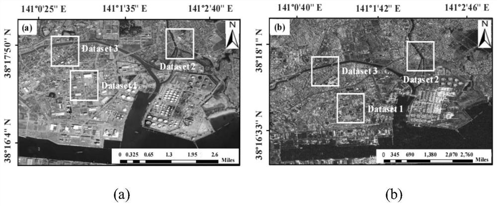 High-resolution heterogenous remote sensing collapsed building detection method