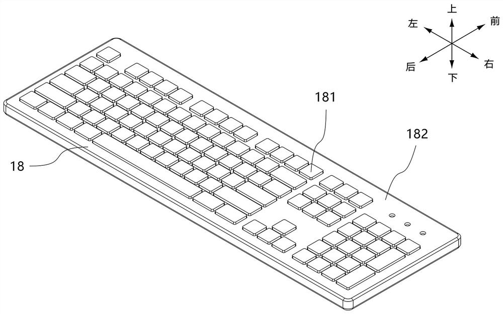 Keyboard for intelligent transparent office table and input method thereof