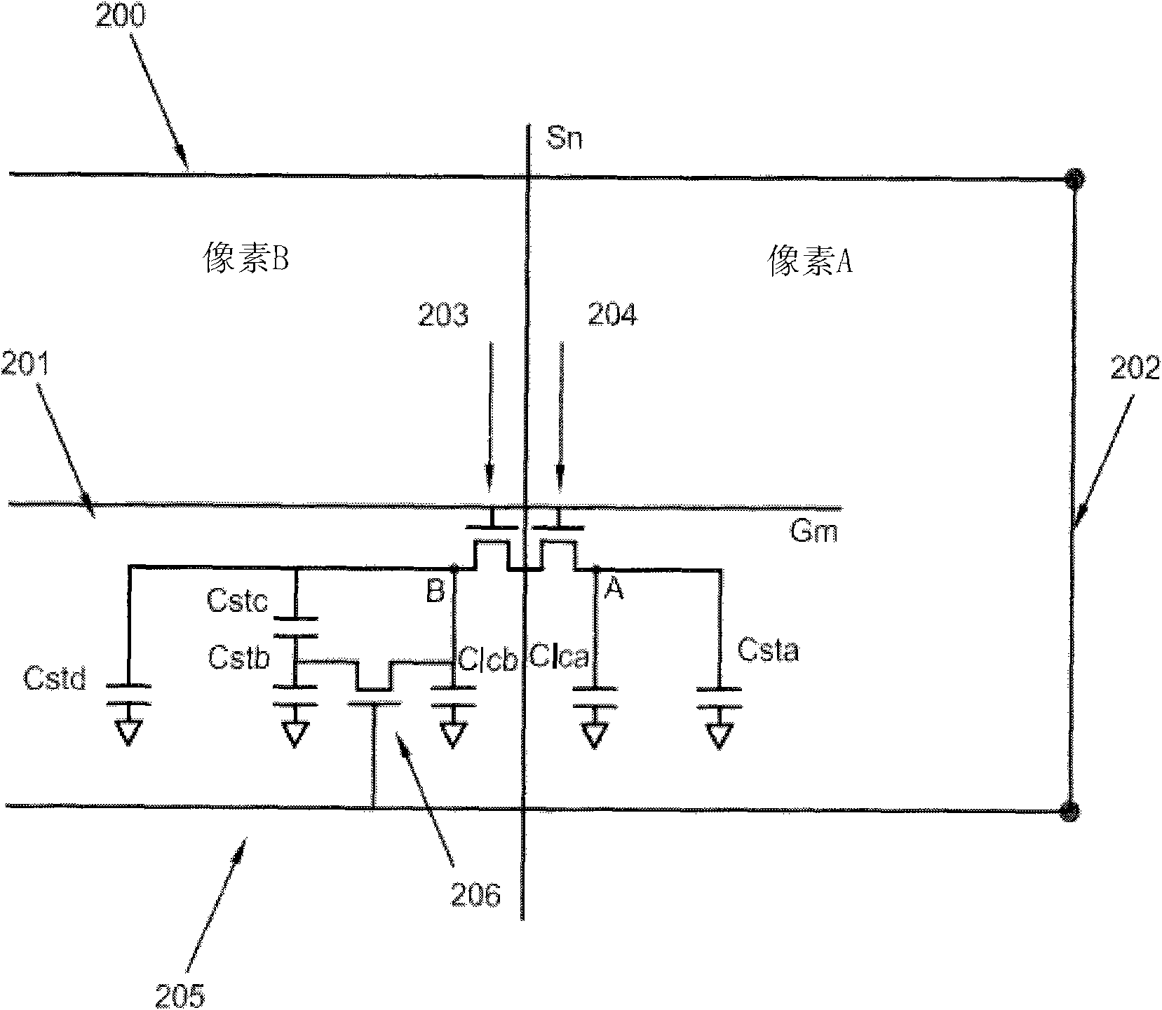 Multi-partition pixel drive circuit and method thereof