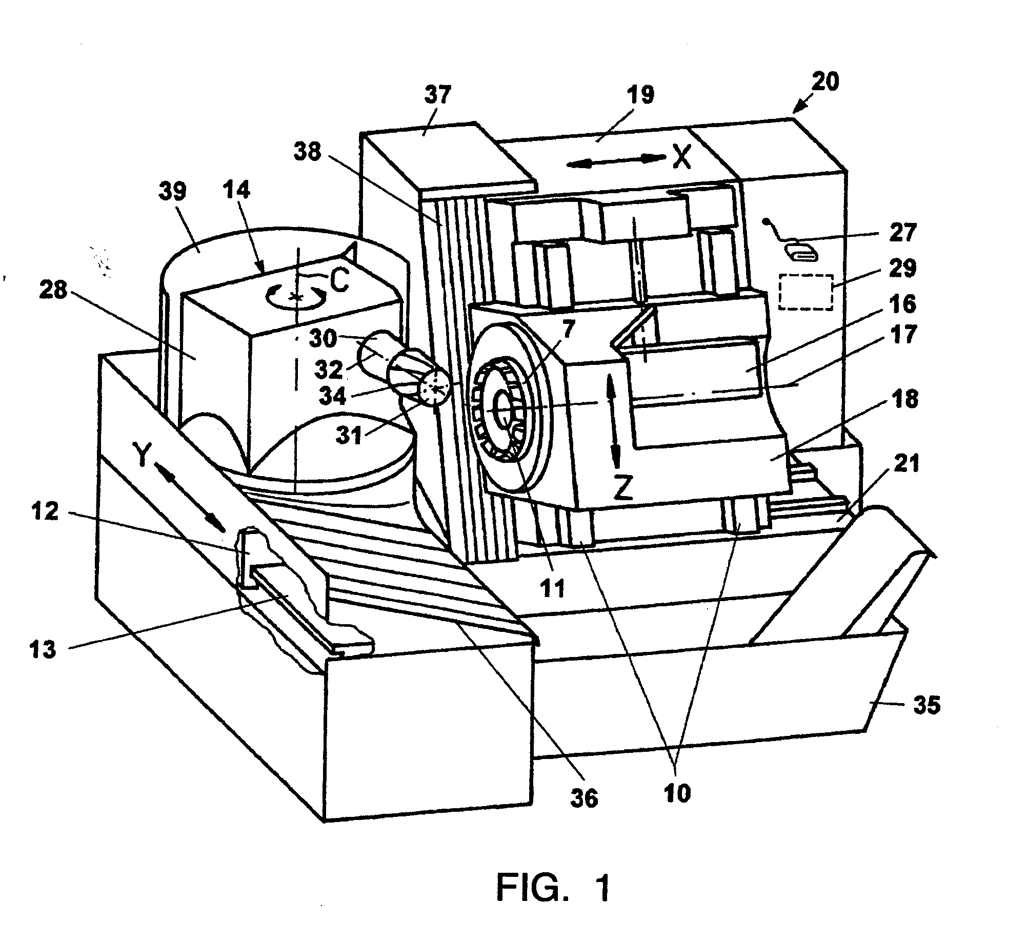 Bevel gear cutting machine for chamfering and/or deburring edges on the teeth of a bevel gear