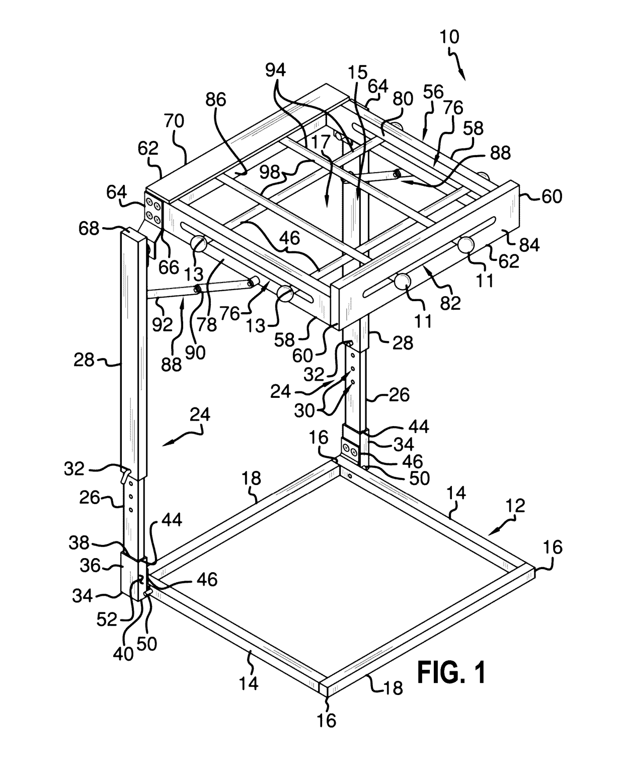 Portable table assembly