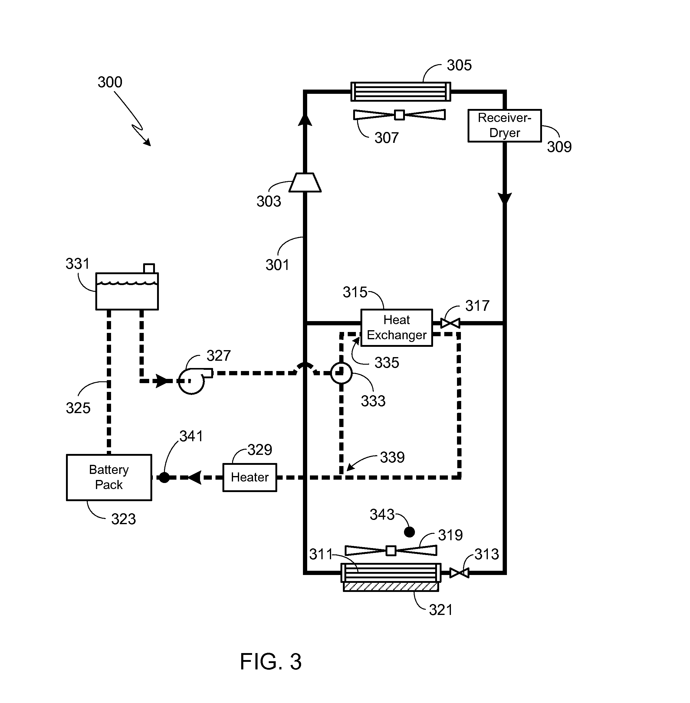 Thermal Management System with Heat Exchanger Blending Valve