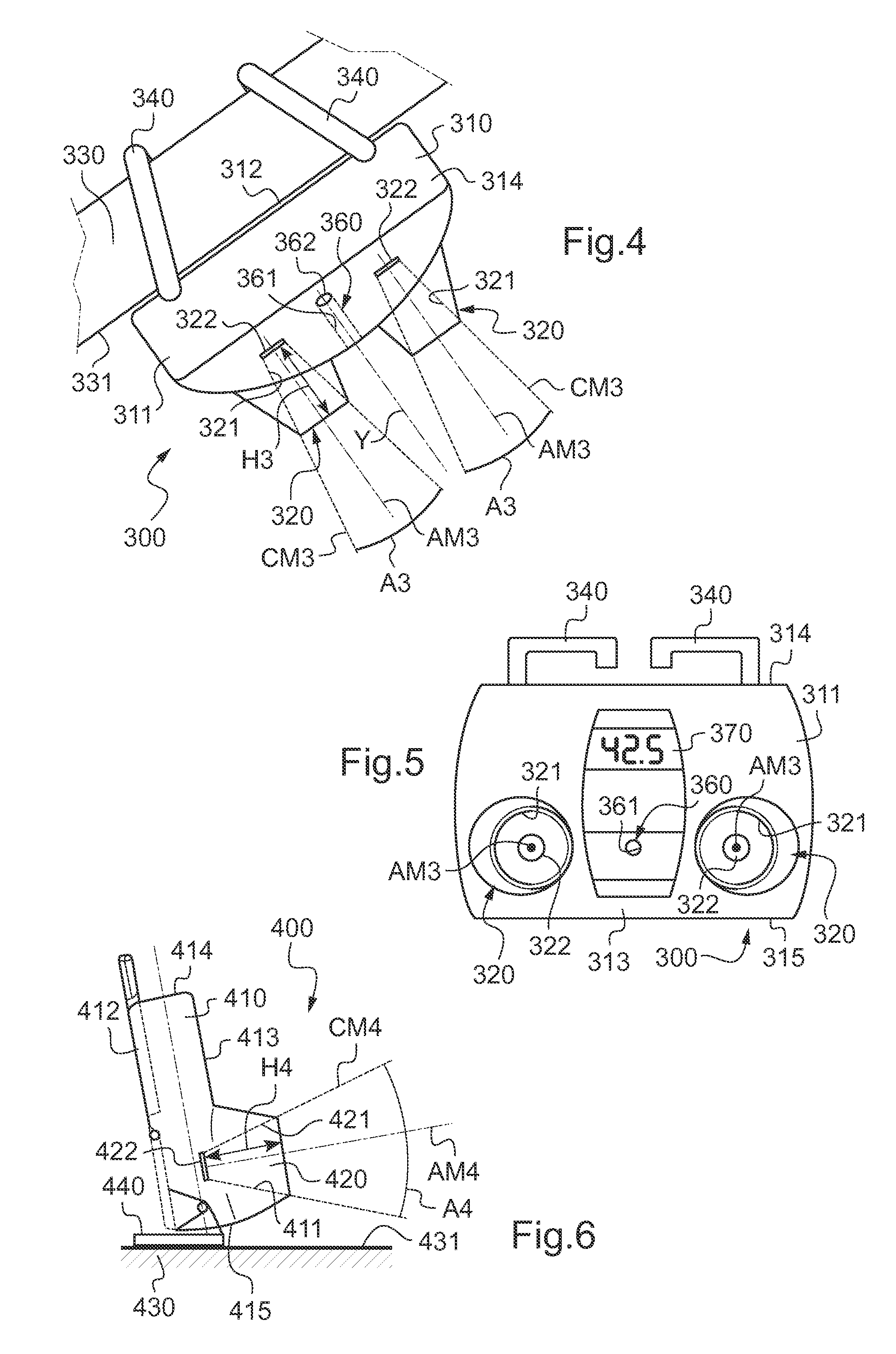 Device for measuring a characteristic reading distance of an individual