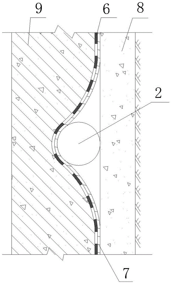 Waterproof and drainage structure of vertical shaft in underground workhouse and construction method for waterproof and drainage structure