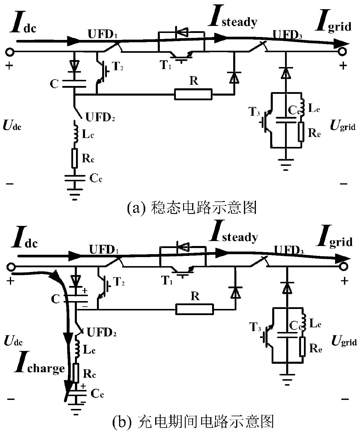 Voltage-reduction clamping type direct-current circuit breaker suitable for direct-current power grid