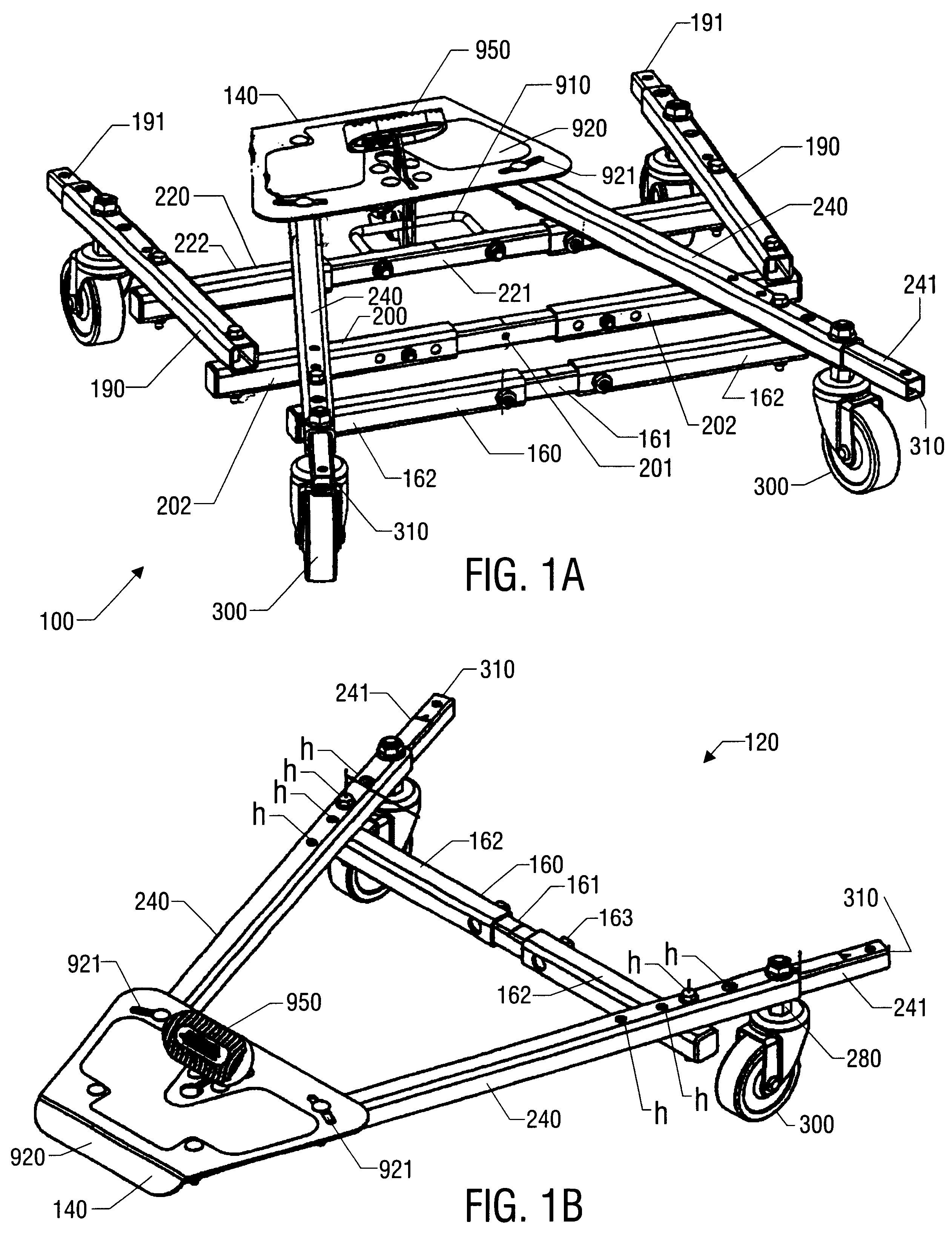 Adjustable lift dolly