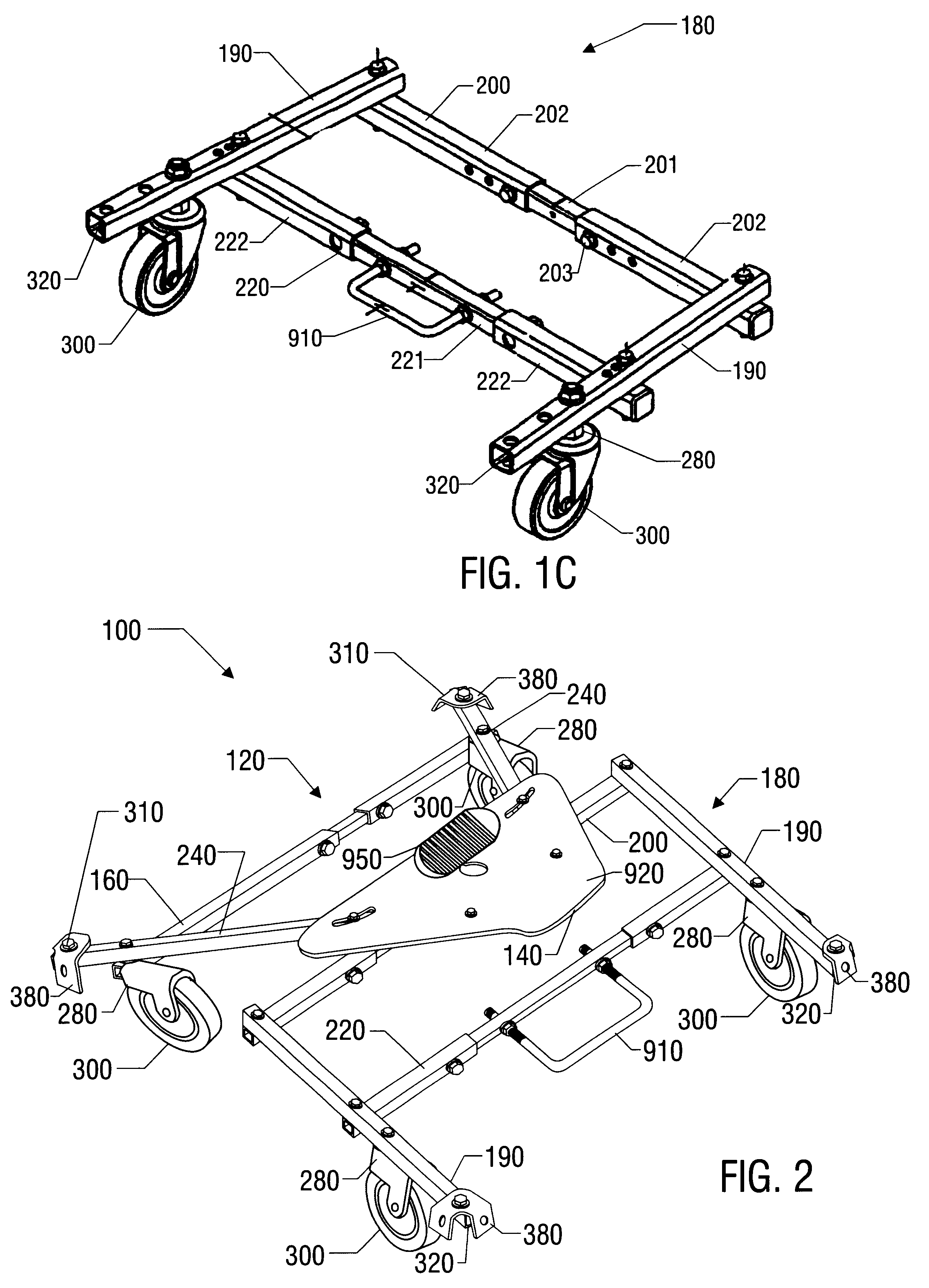 Adjustable lift dolly