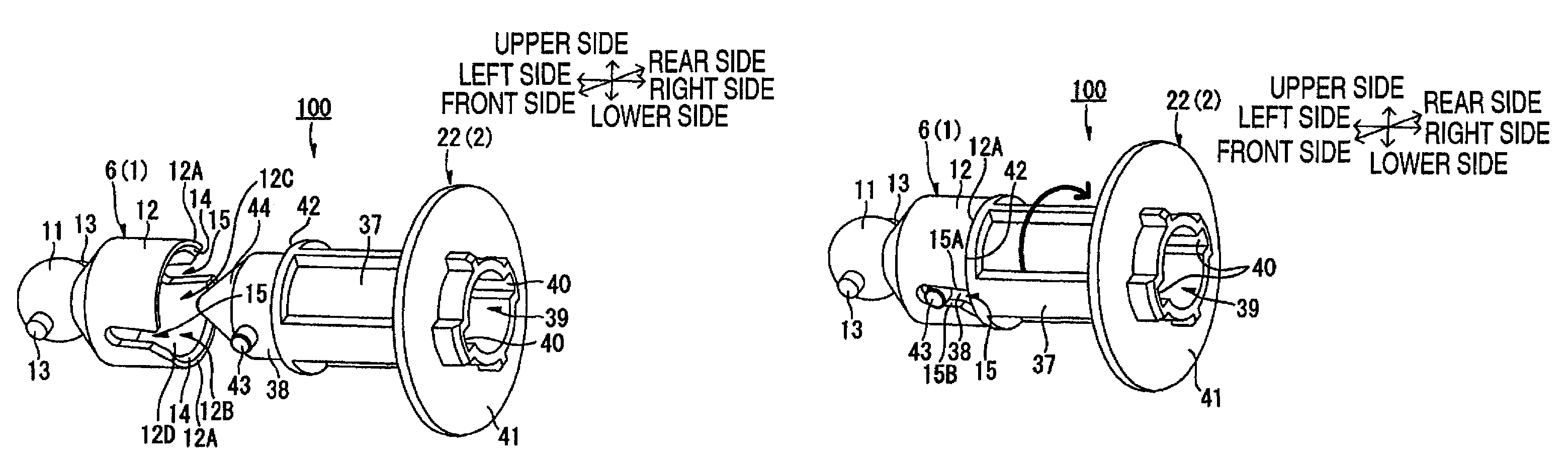 Image forming device and cartridge that transmit a driving force