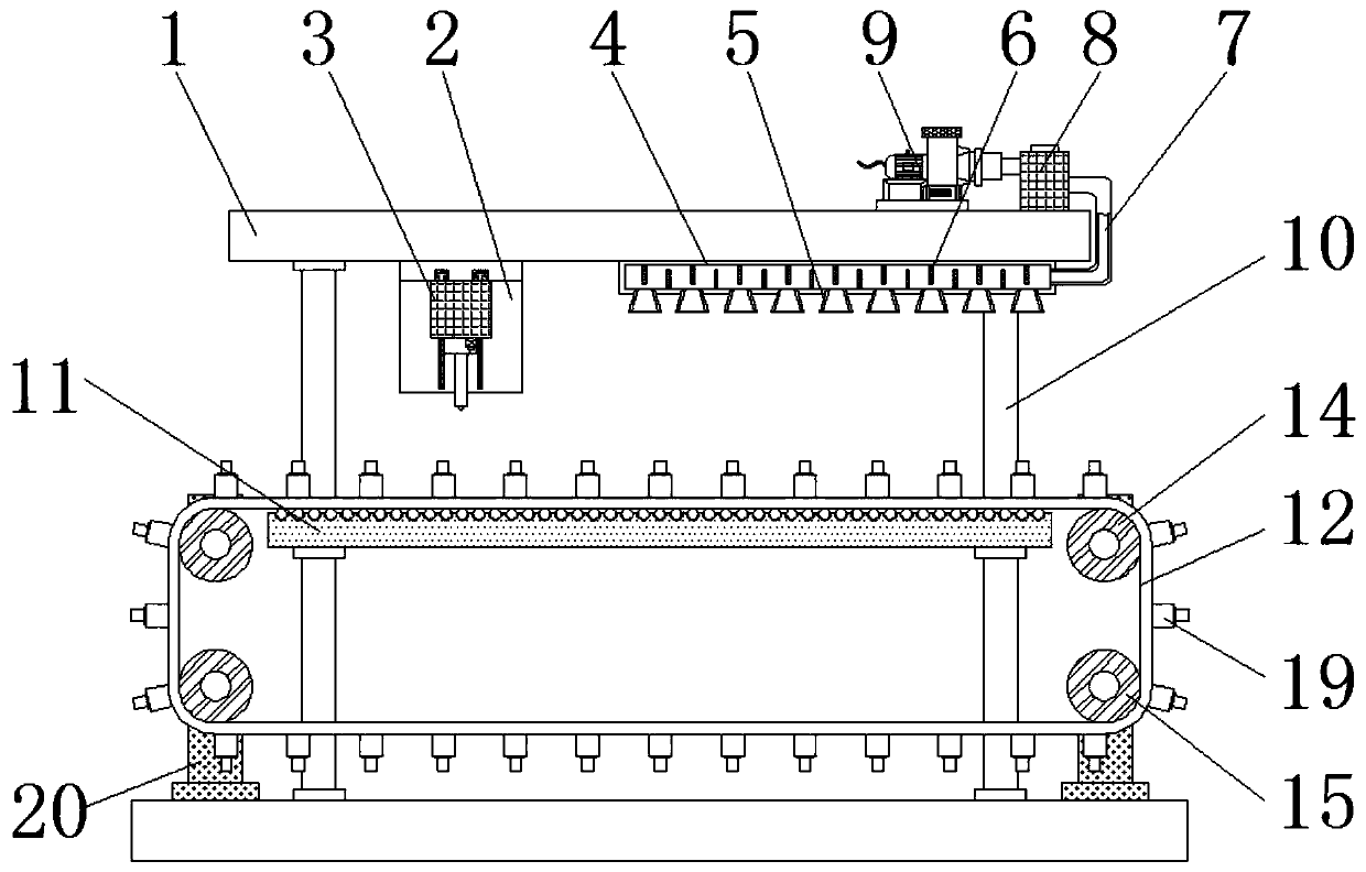 Computer production dispensing device with conveying stability controlled