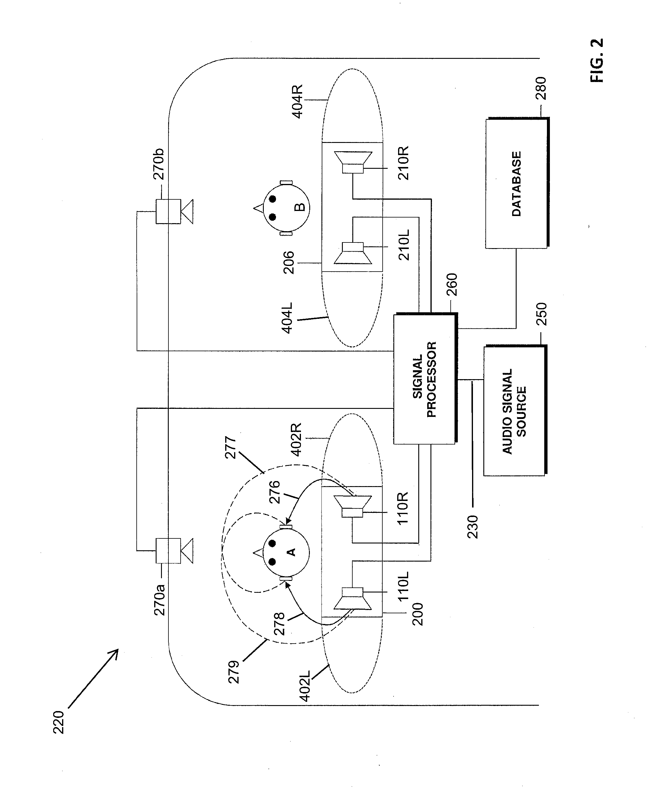 Vehicle audio system with headrest incorporated loudspeakers