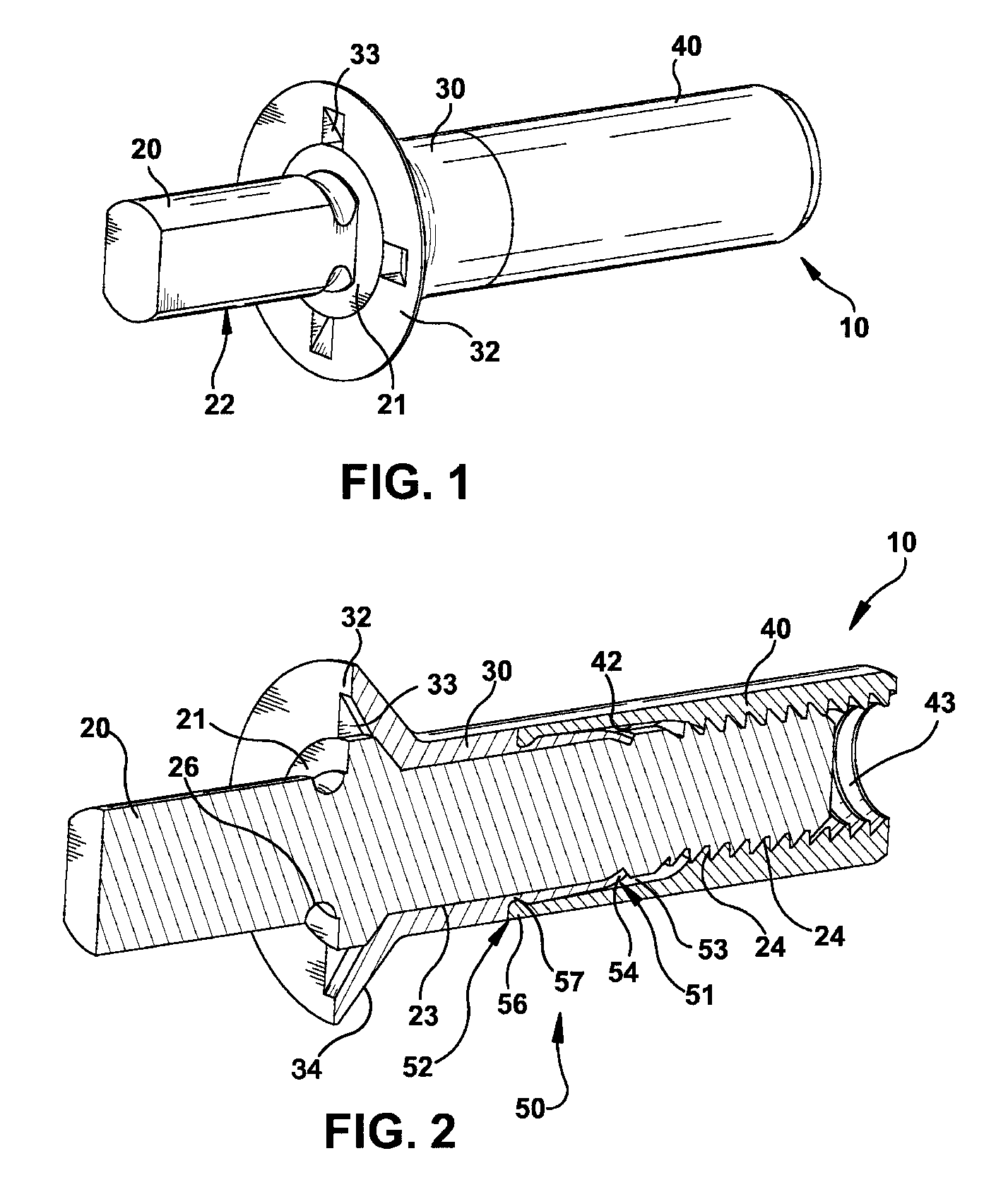 Mechanically locked blind bolt fastener