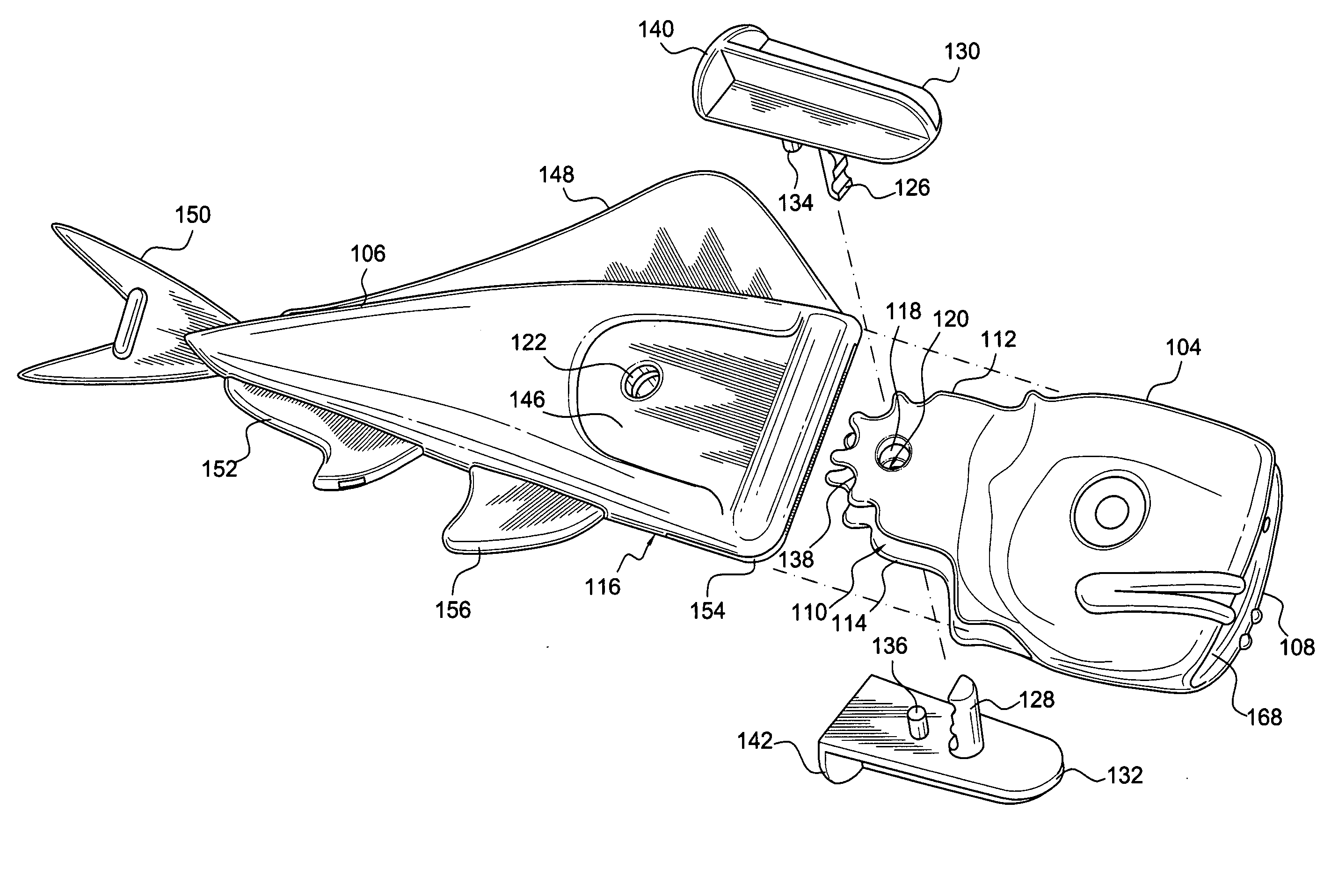 Fishing lure with replaceable tail