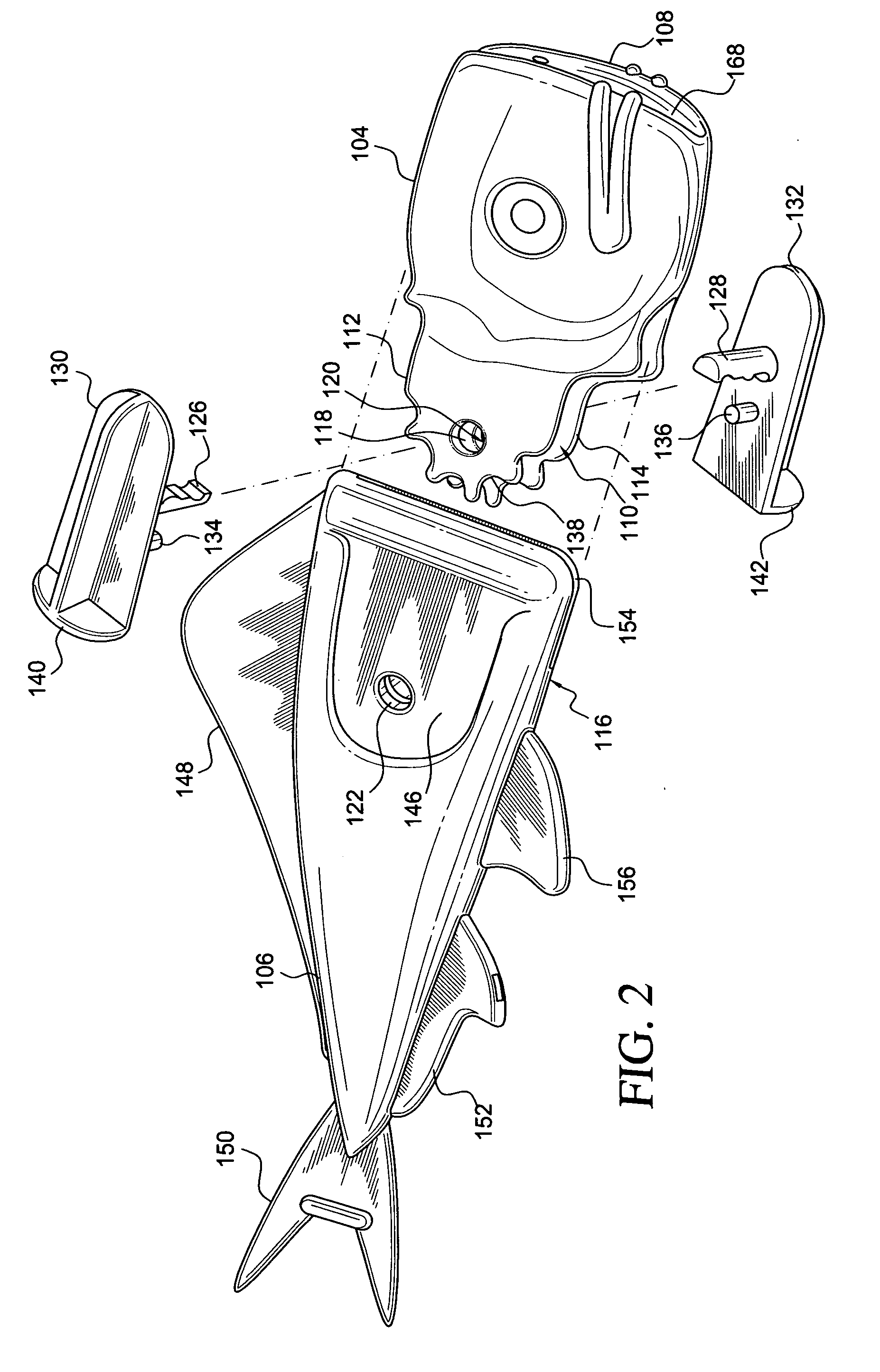 Fishing lure with replaceable tail