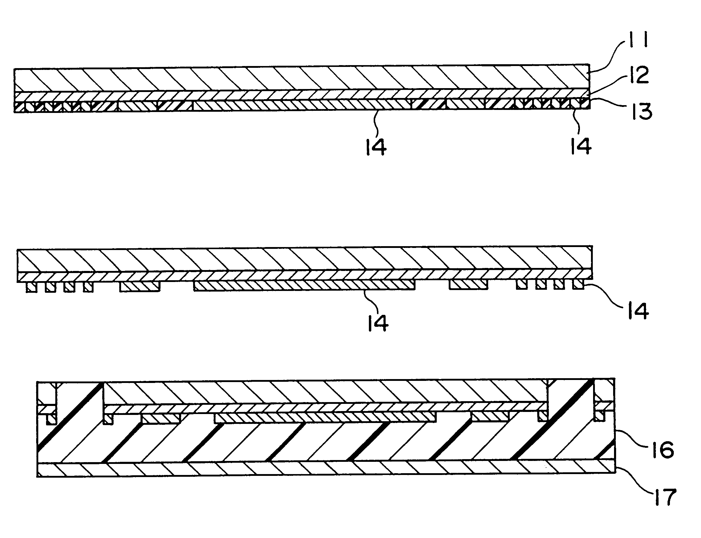 Process for the fabrication of wiring board for electrical tests