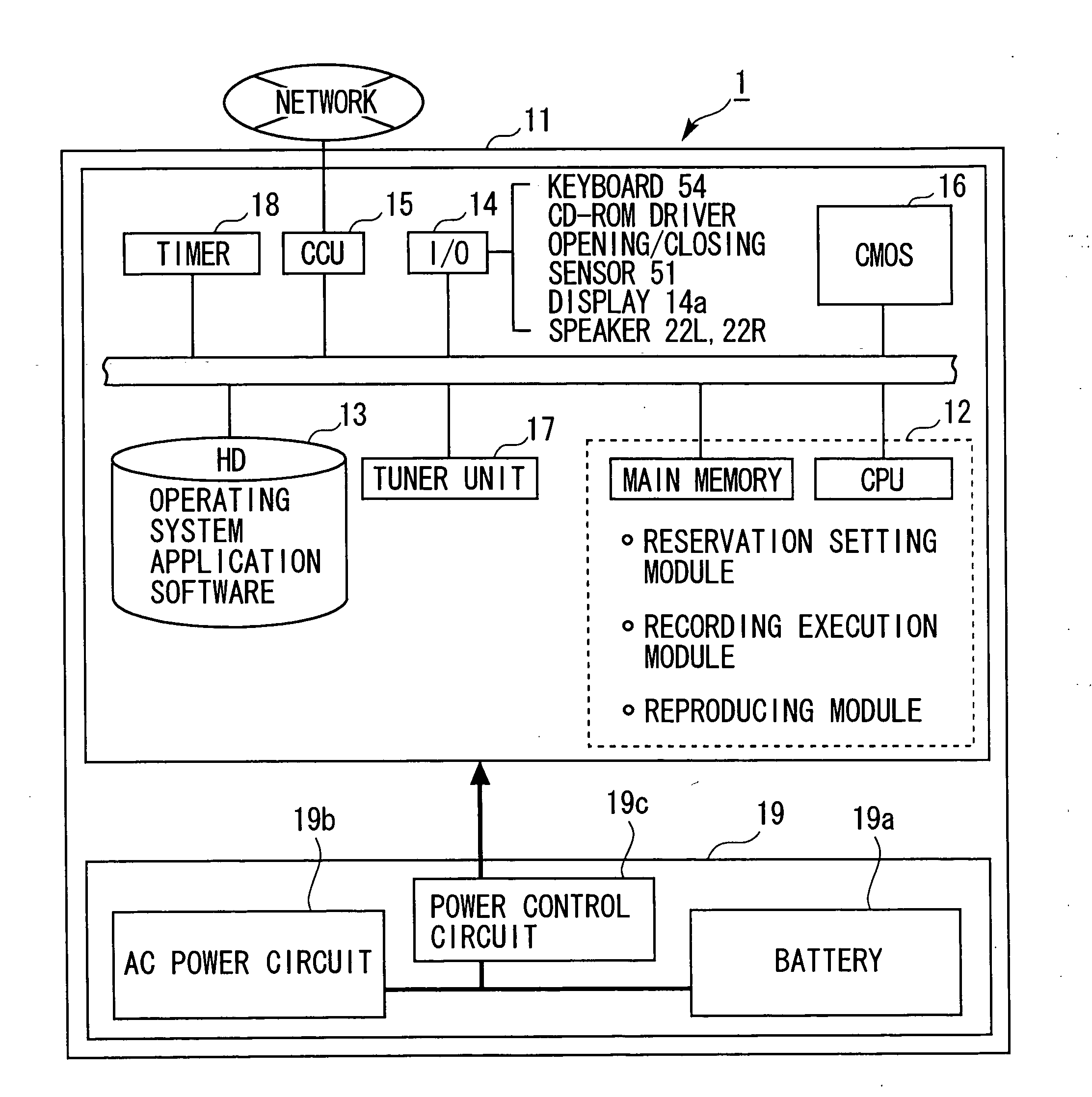 Electronic device, recording control method and recording medium