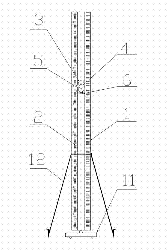 Ruler combinative/composite water level for dual type observation