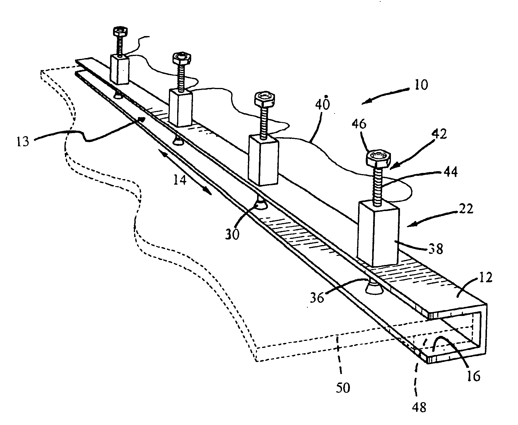 Sheet material clamp