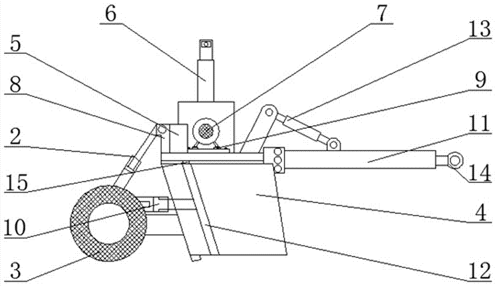 Laser grader easy to be cleaned after work and vibrating-protecting hydraulic pump