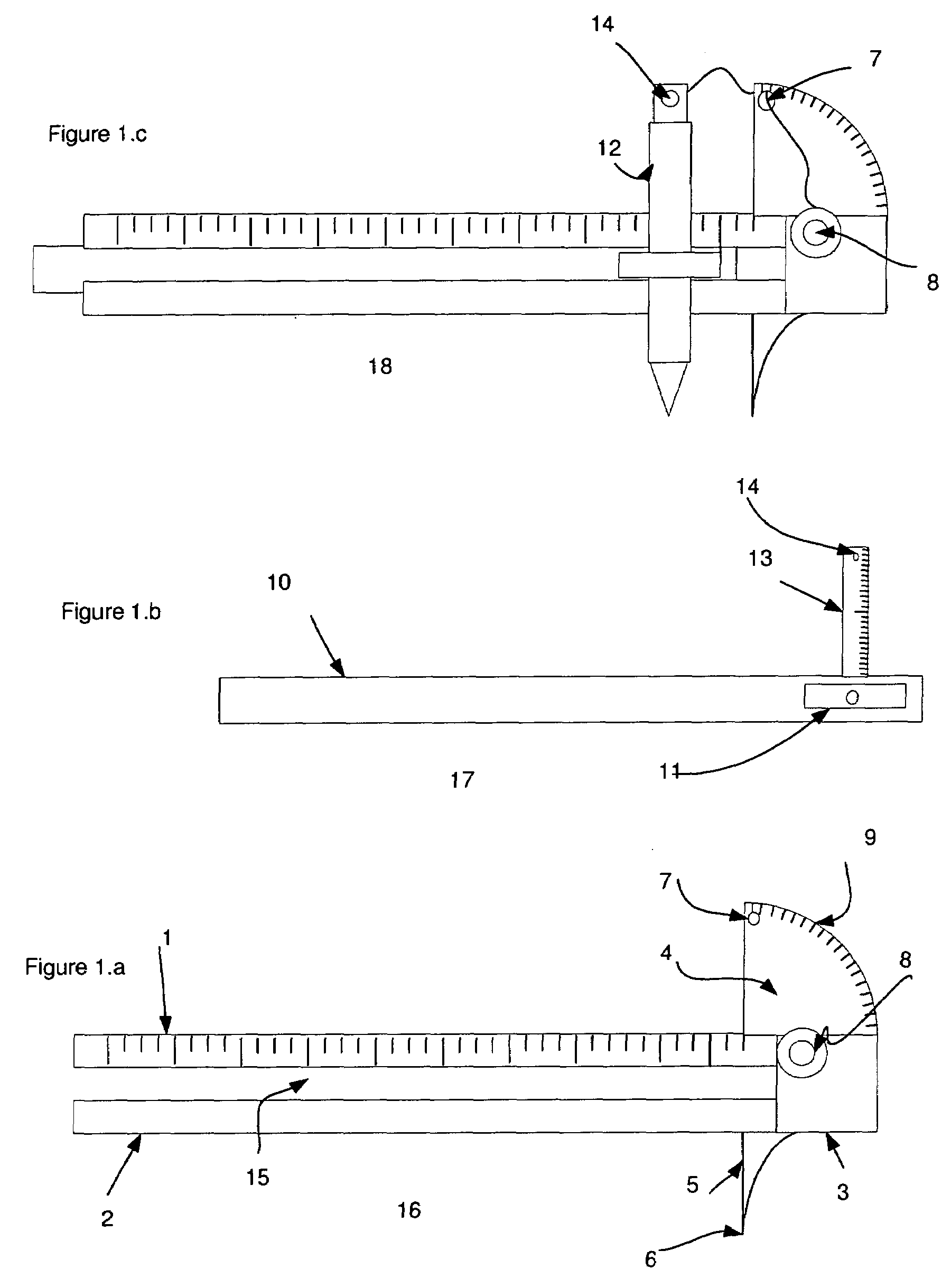 Thread ruler and a multi-function drafting instrument