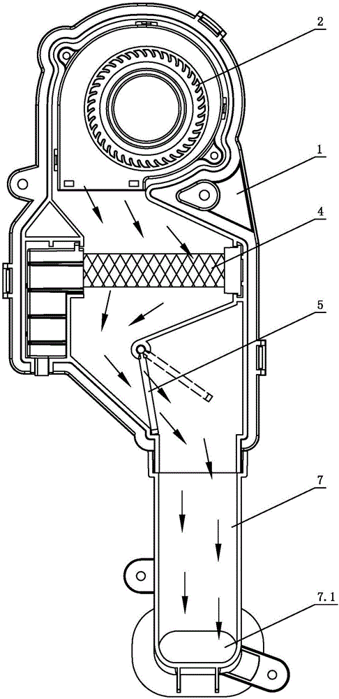 Fan drying device of dish washing machine