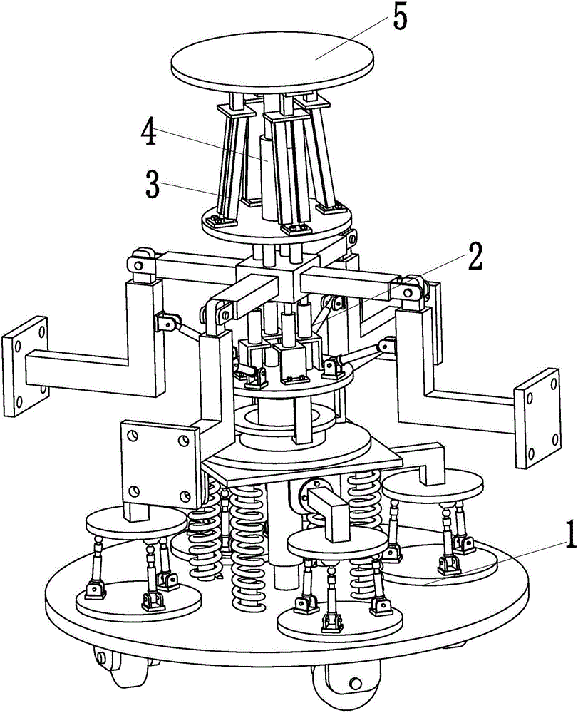 Indoor building parallel supporting robot with angle adjustment function