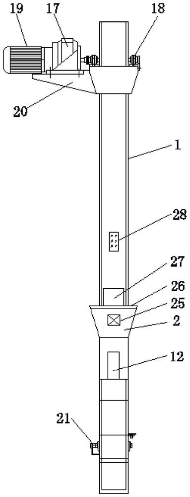 A fully automatic bucket elevator for material conveying