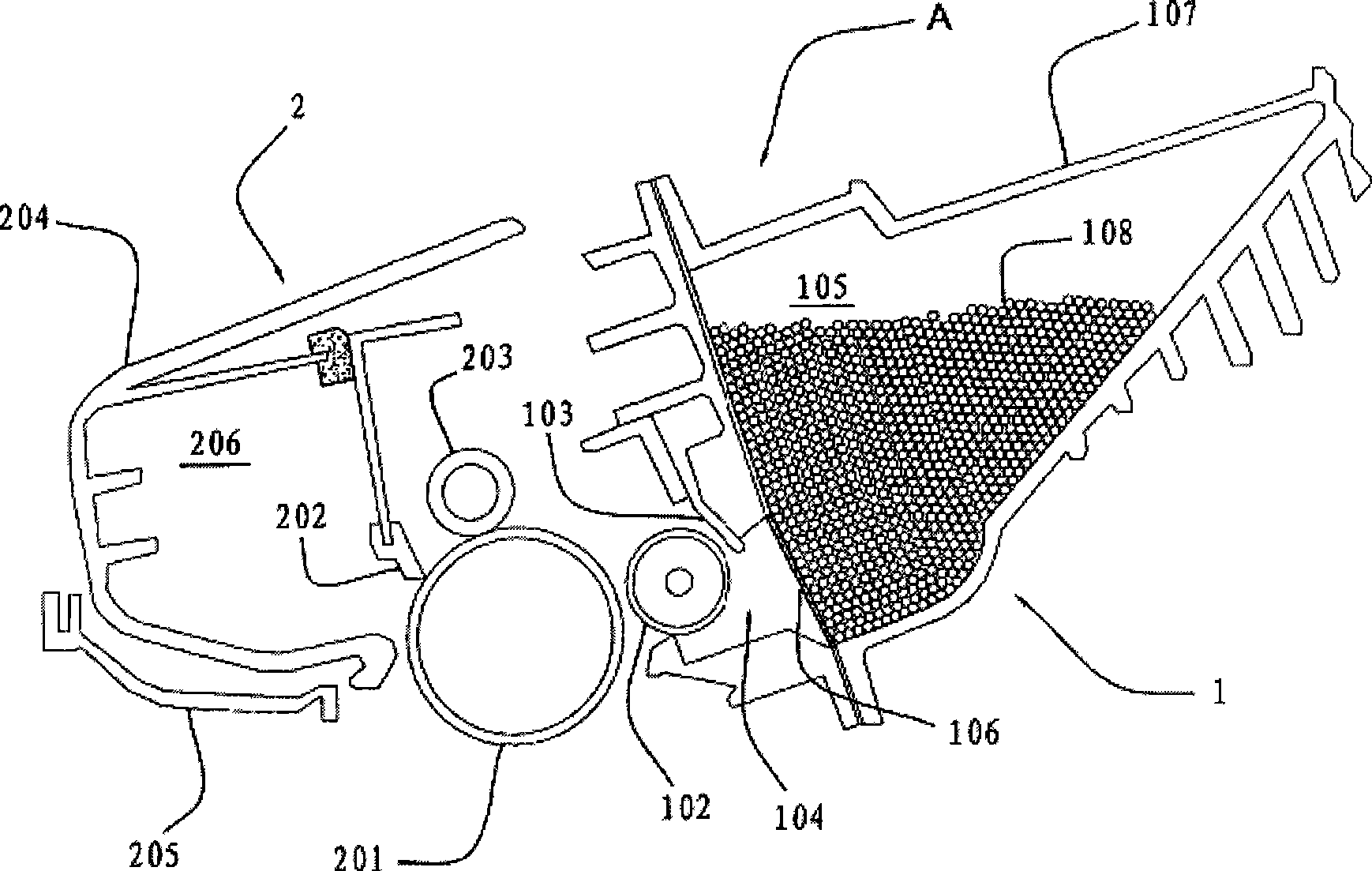 Residual powder cleaning equipment