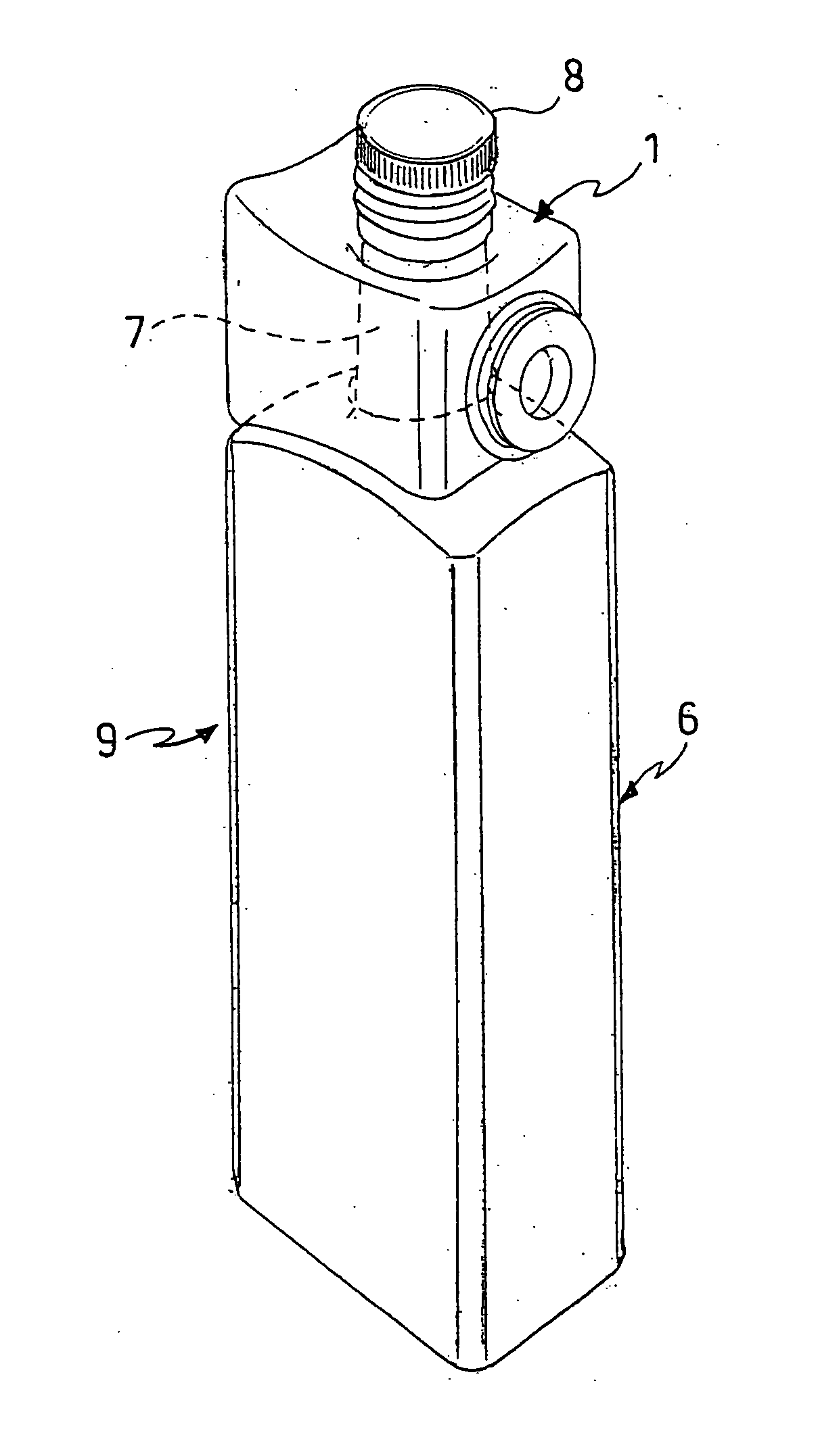 Container to be coupled with a bottle