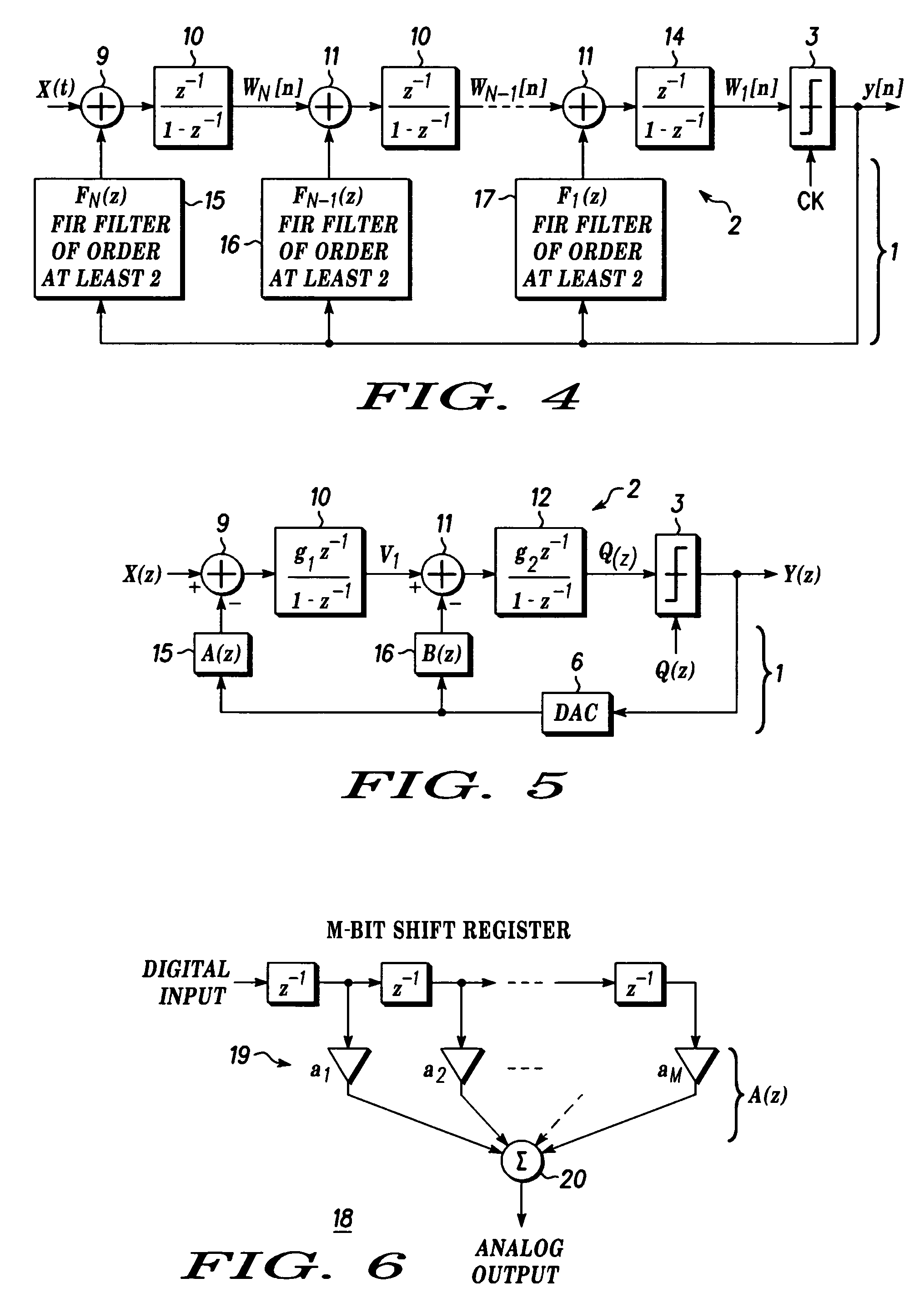 Analog-to-digital sigma-delta modulator with FIR filter feedback