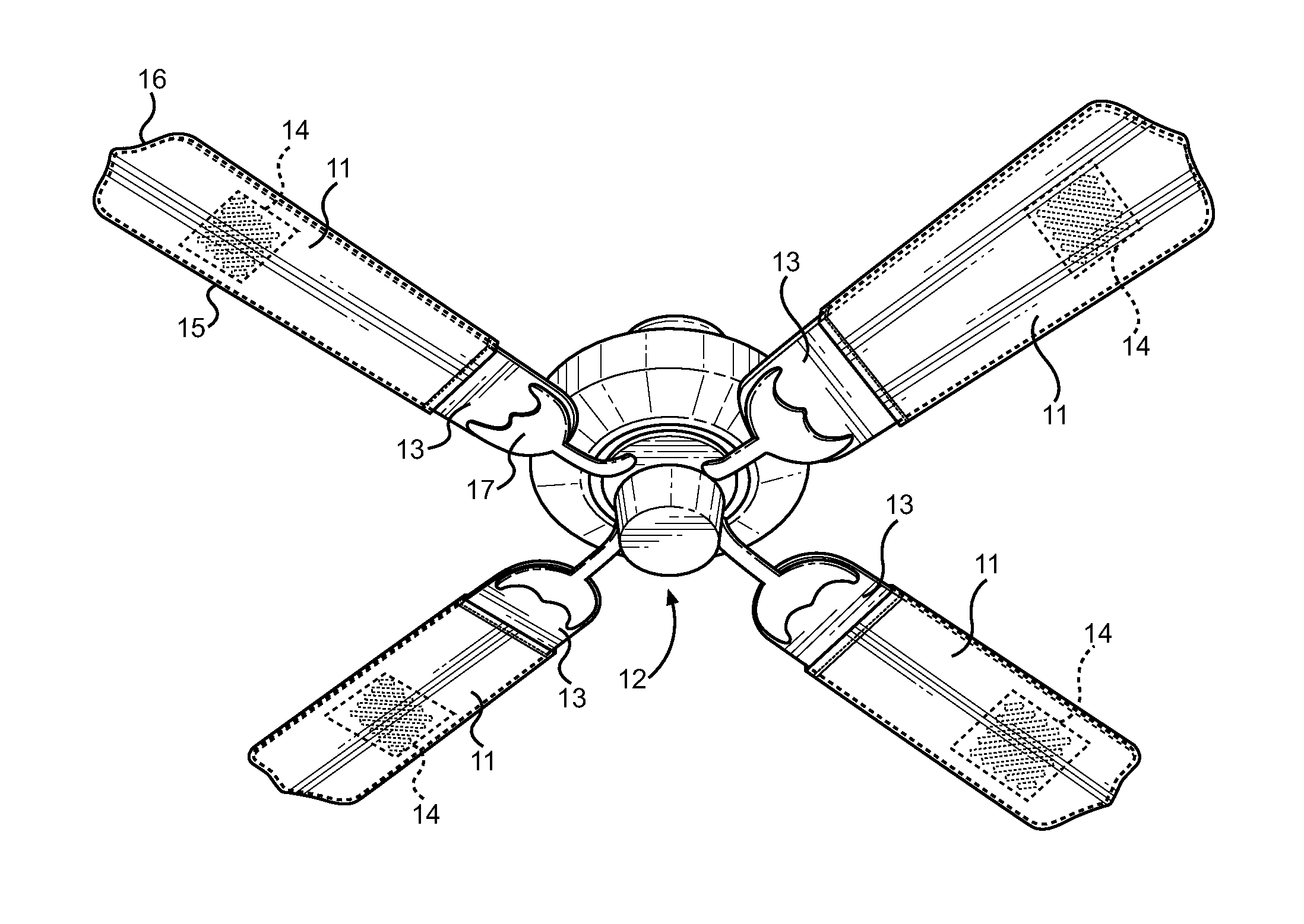 Elastic and Dust-Clinging Fan Blade Cover and Scent Pocket