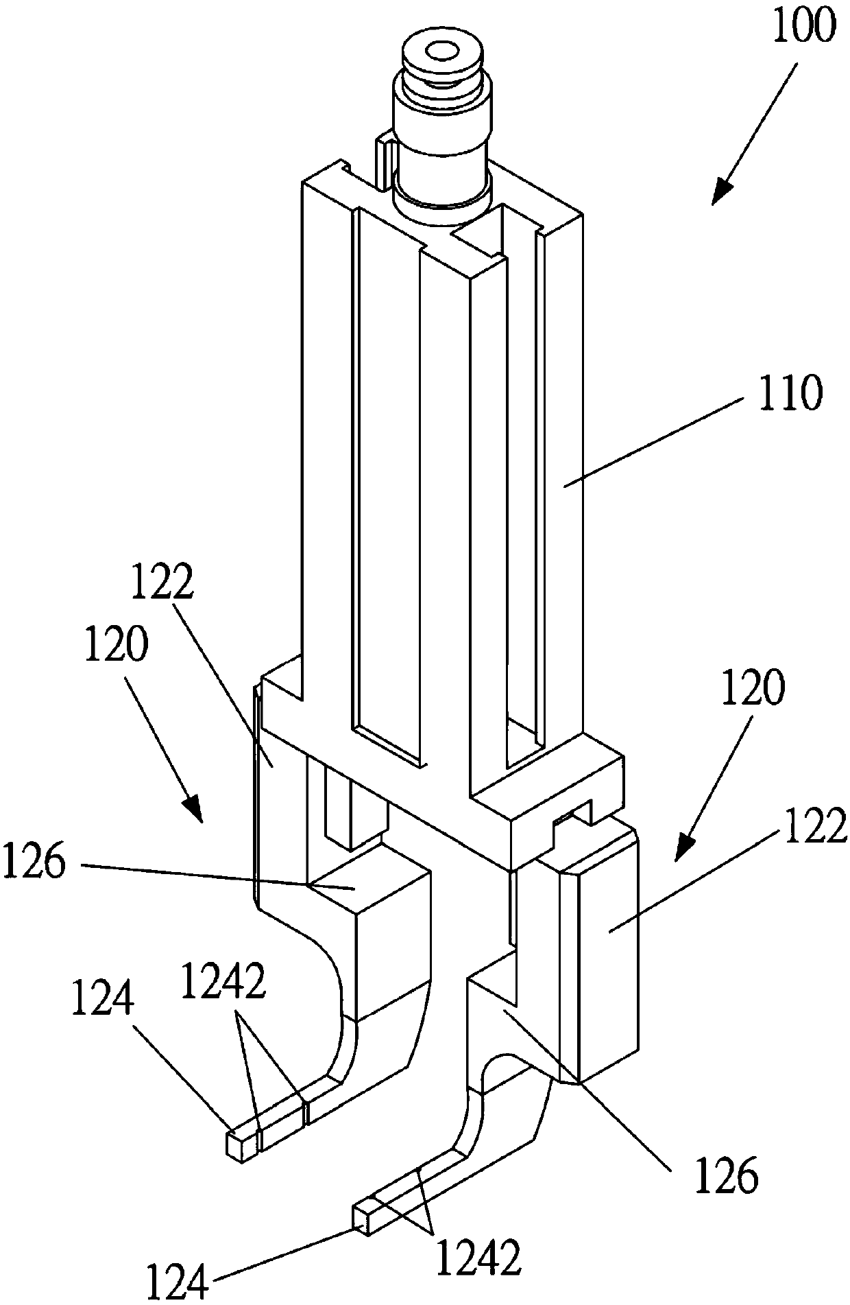 Clamping device for plug-in unit