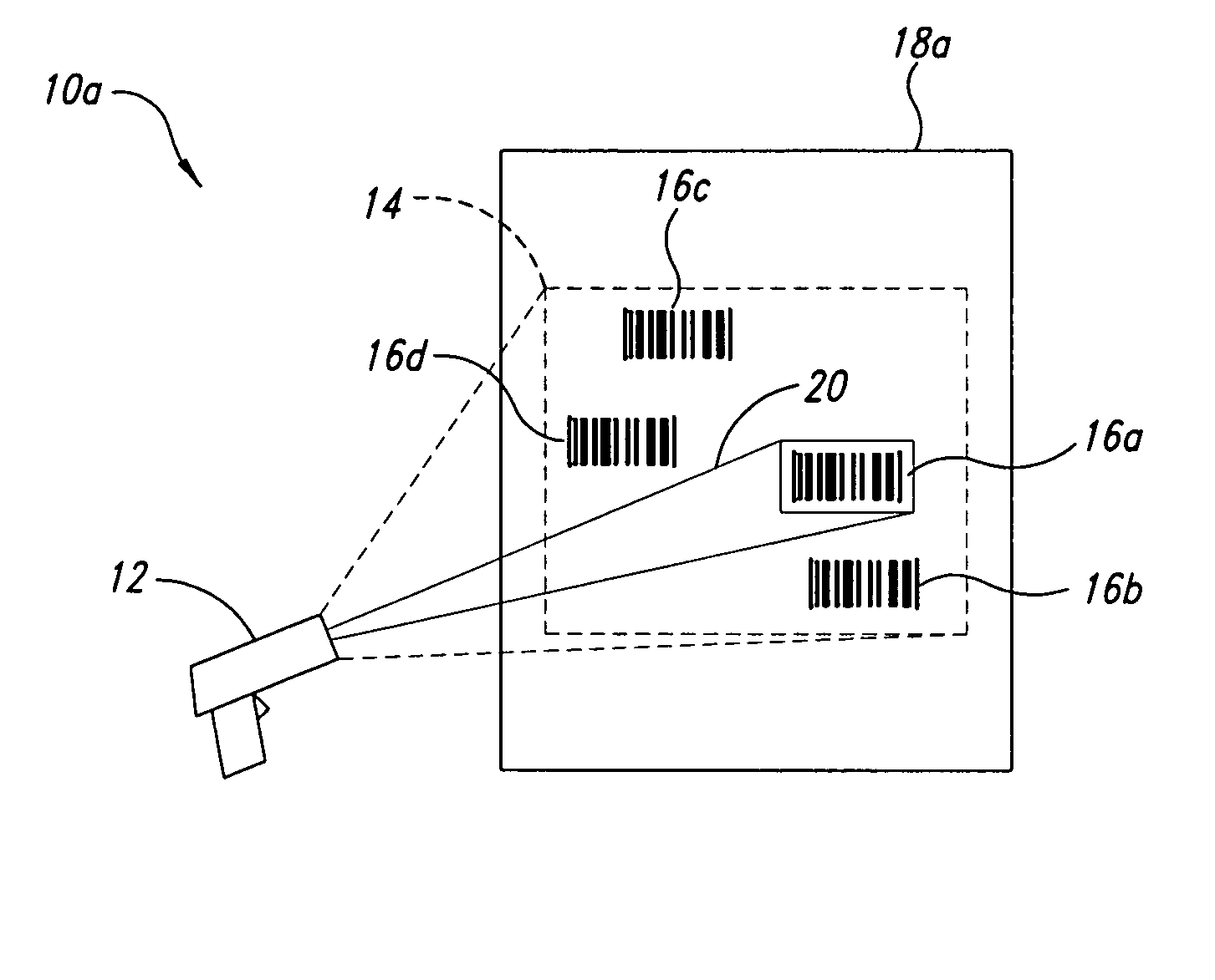 Methods, apparatuses and articles for automatic data collection devices, for example barcode readers, in cluttered environments