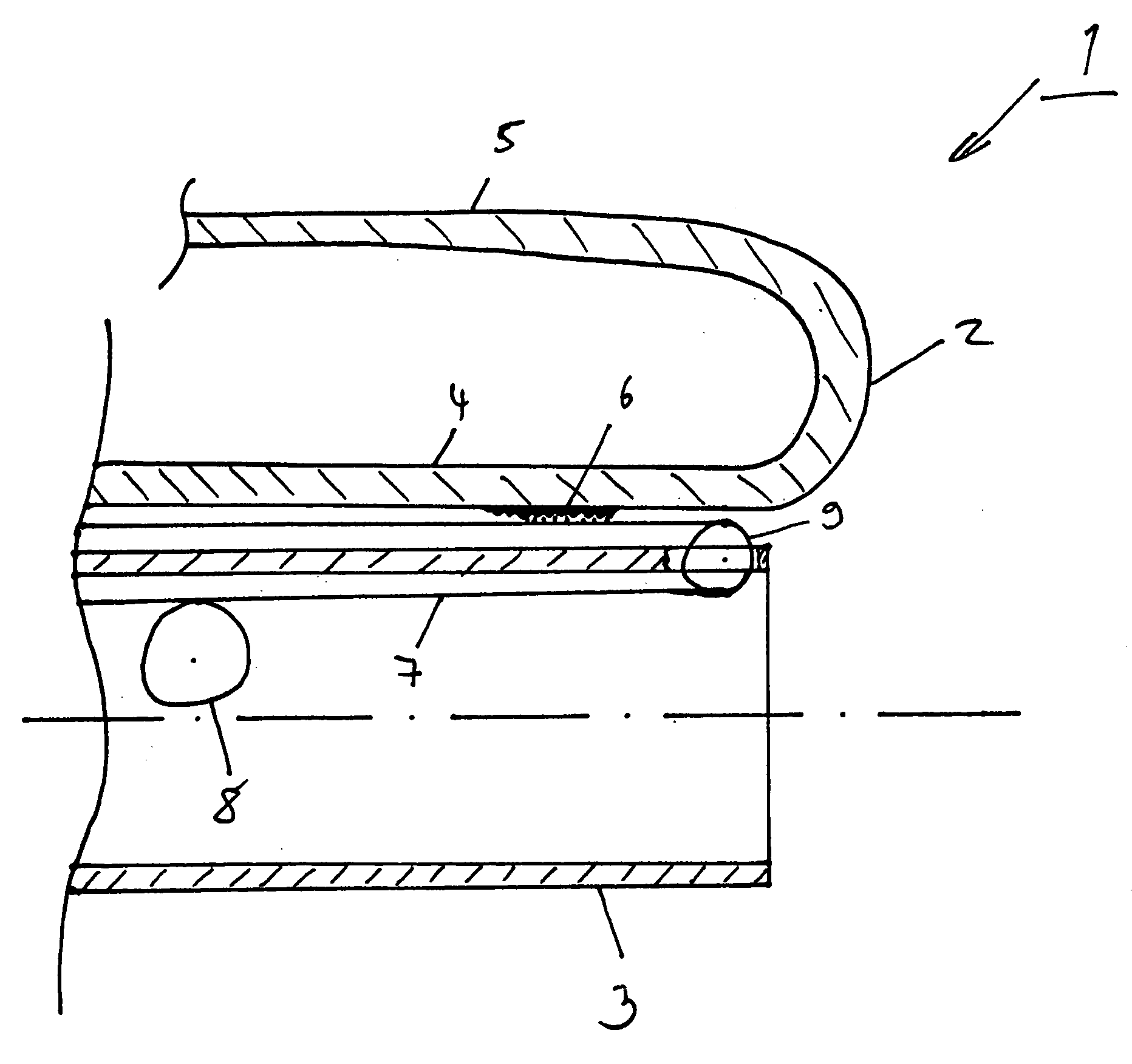 Endoscope comprising a longitudinally guided everting tube