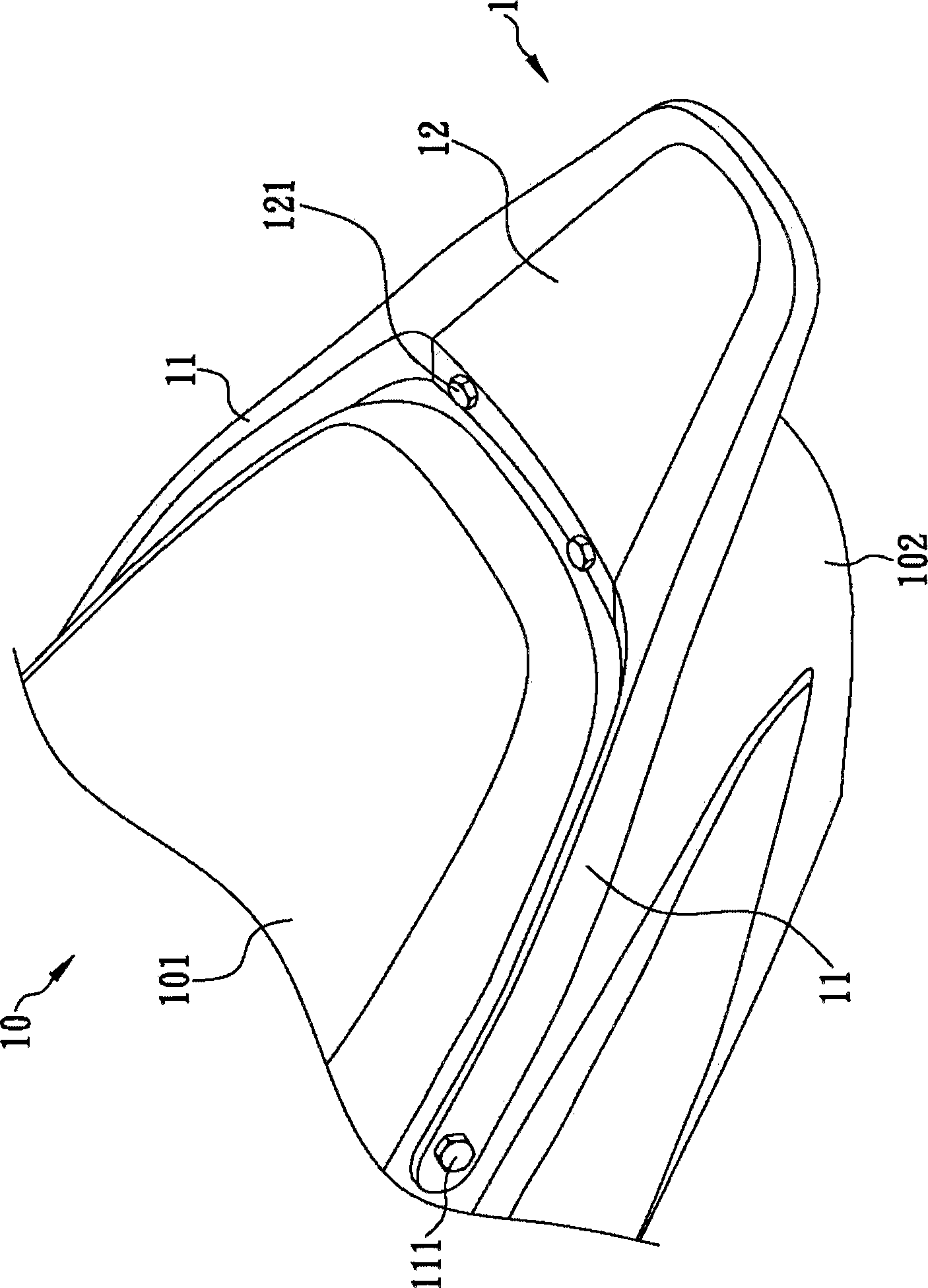 Rear luggage rack with concealed locking structure