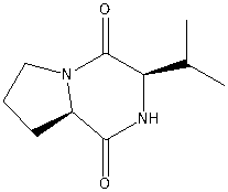 Cyclic dipeptide and application of cyclic dipeptide in preparation of bactericide