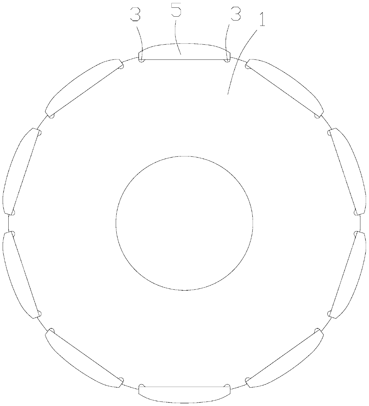 Rotor punching piece, rotor and motor