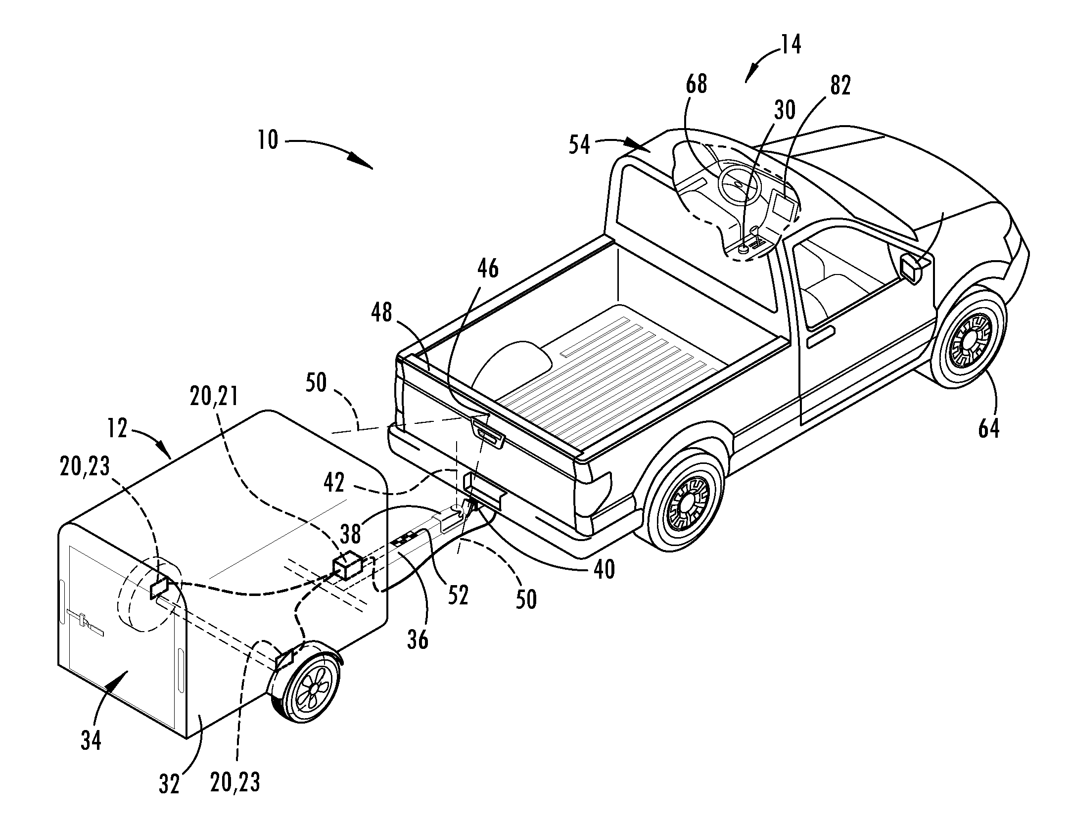 Trailer sensor module and associated method of wireless trailer identification and motion estimation