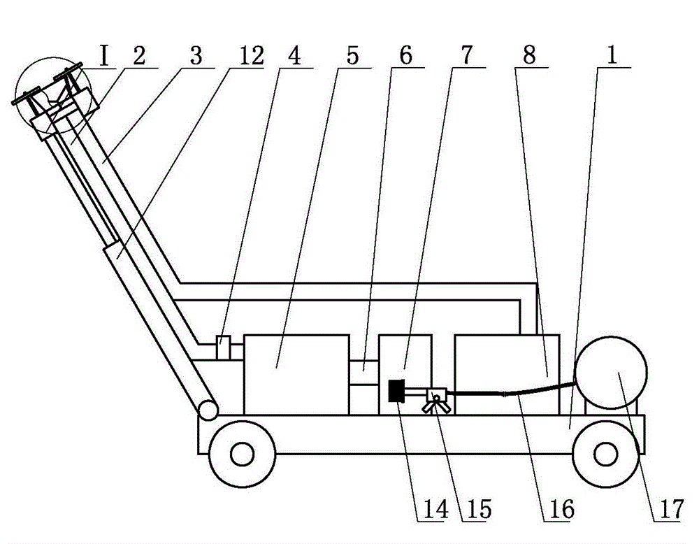 Special tool for electrically cleaning support vase