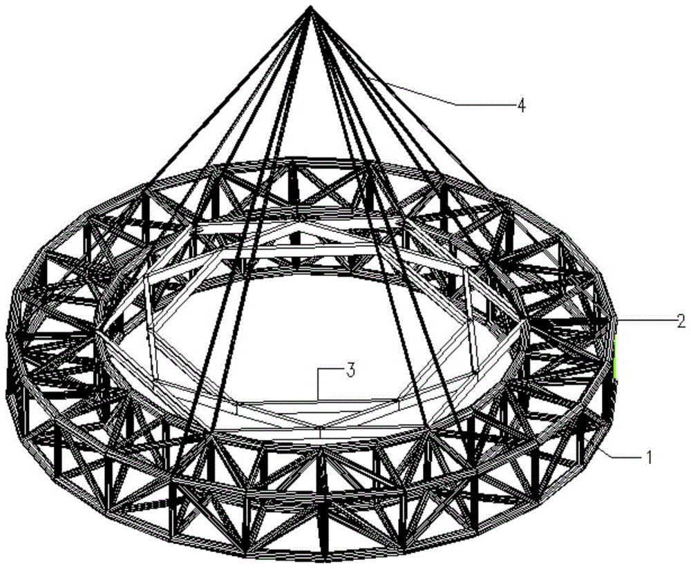 A concrete chimney removal construction platform