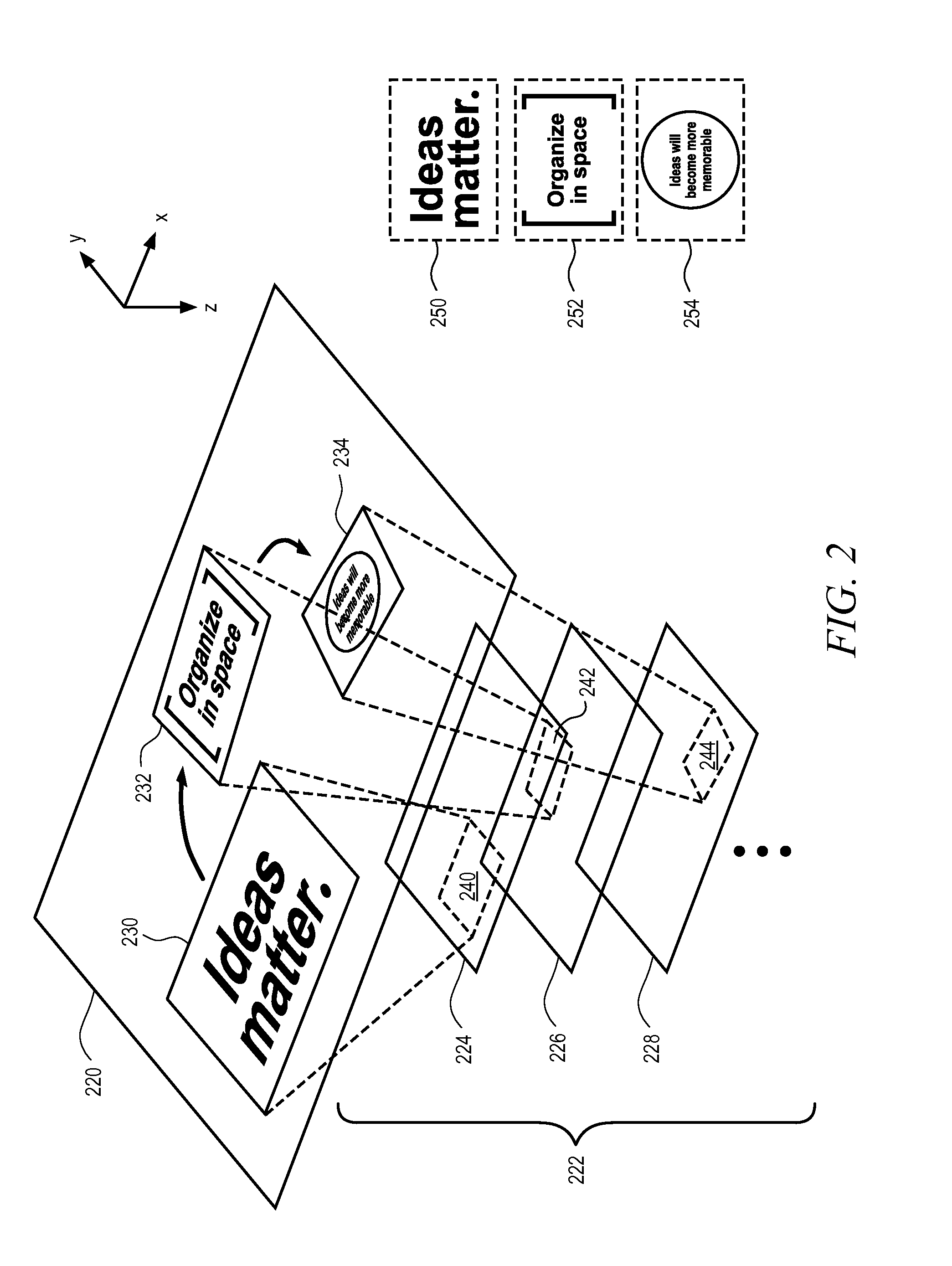 Zooming user interface frames embedded image frame sequence